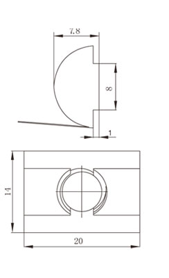 彈片螺母二維參數